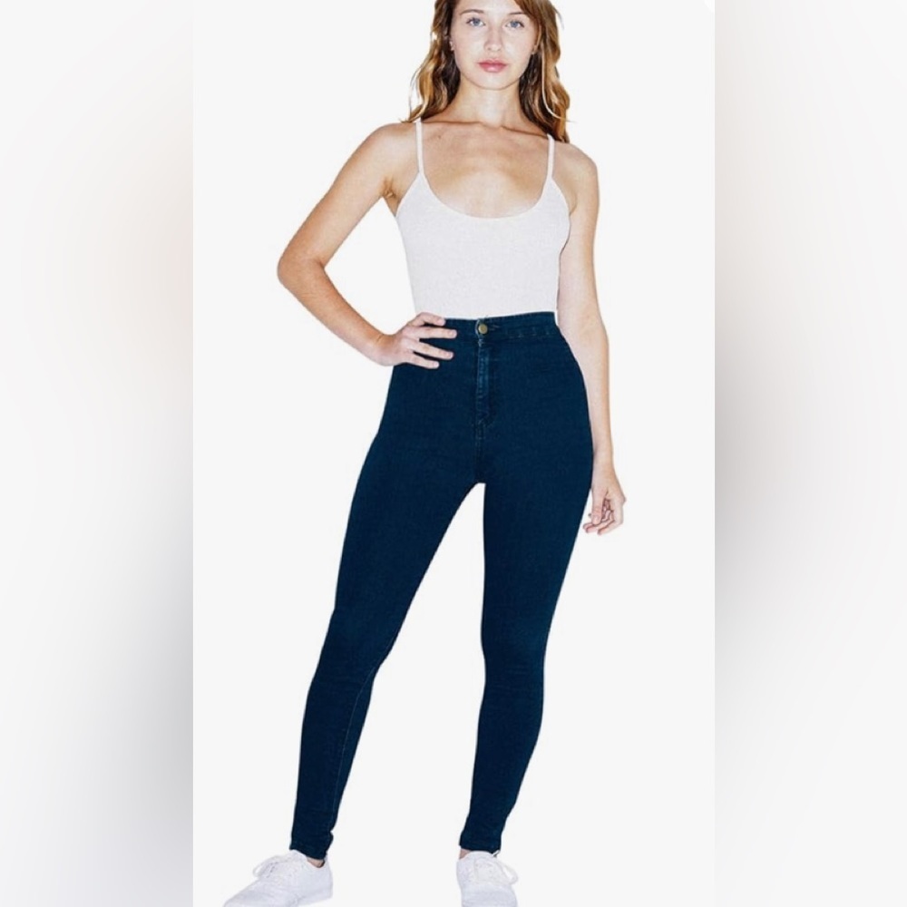 American Apparel Women's The Easy Jean dark wash indigo .